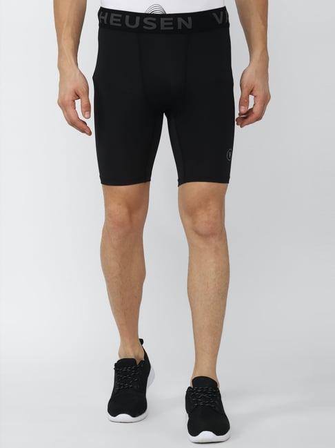 van heusen flex black regular fit shorts