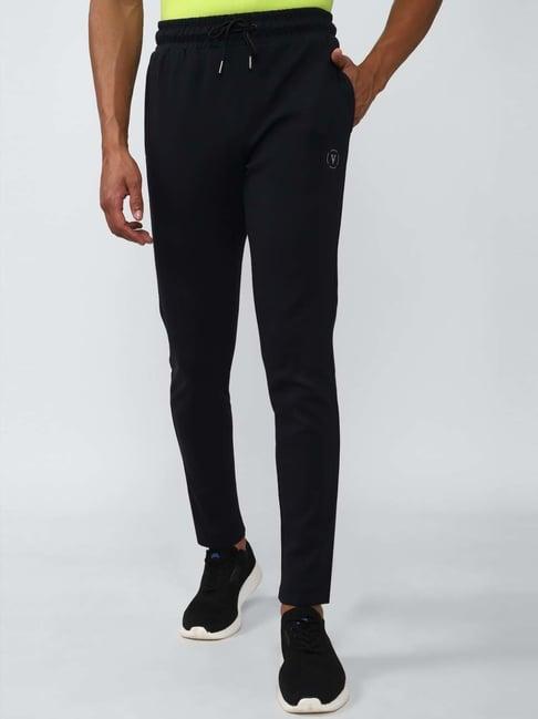 van heusen flex black slim fit trackpants