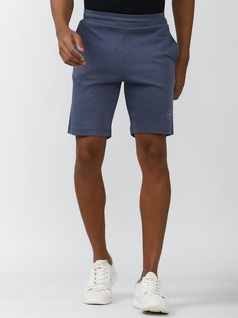 van heusen flex blue  regular fit shorts