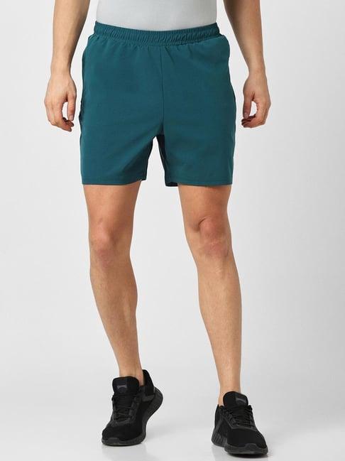 van heusen flex blue regular fit shorts