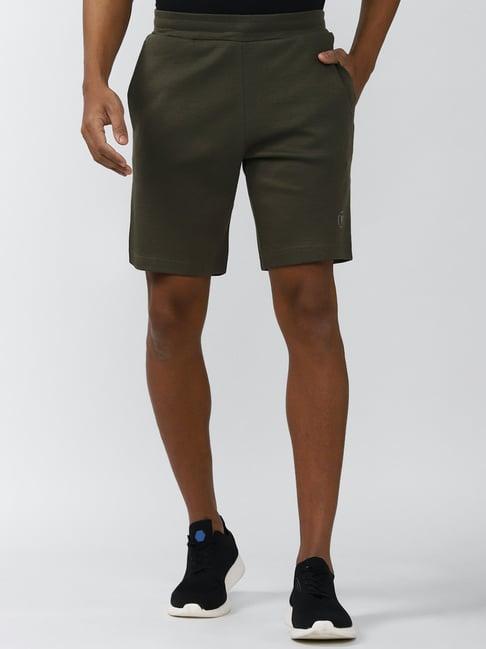 van heusen flex green  regular fit shorts