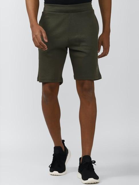 van heusen flex green regular fit shorts