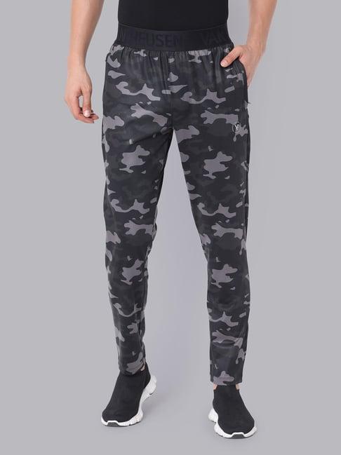 van heusen flex grey  slim fit camouflage trackpants