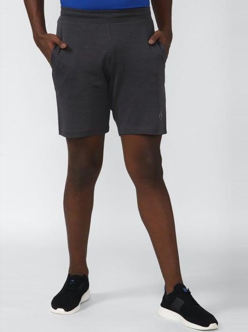 van heusen flex grey cotton regular fit shorts