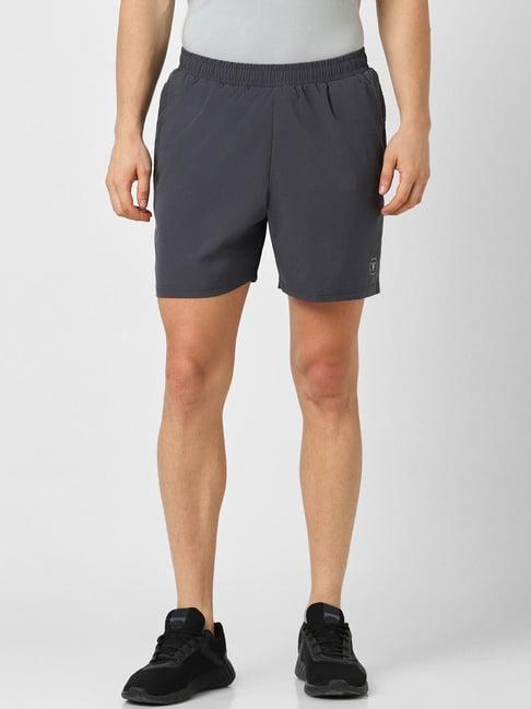 van heusen flex grey regular fit shorts