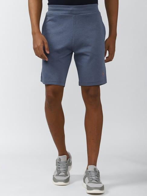 van heusen flex navy  regular fit shorts