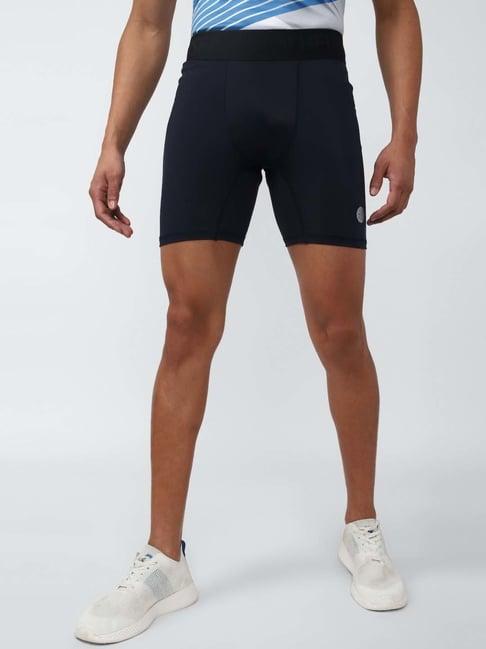van heusen flex navy blue regular fit sports tights