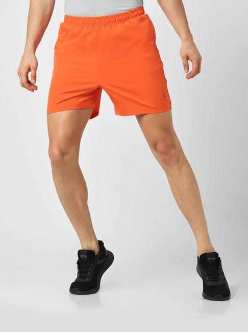 van heusen flex orange regular fit shorts