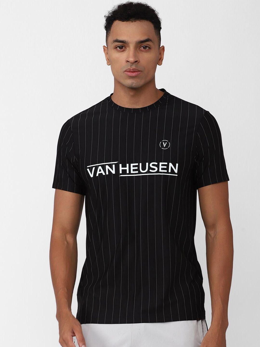 van heusen flex striped slim fit short sleeves t-shirt