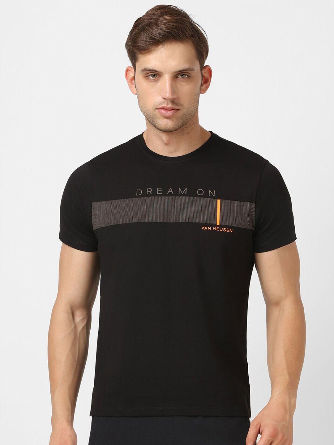 van heusen flex typography printed cotton t-shirt