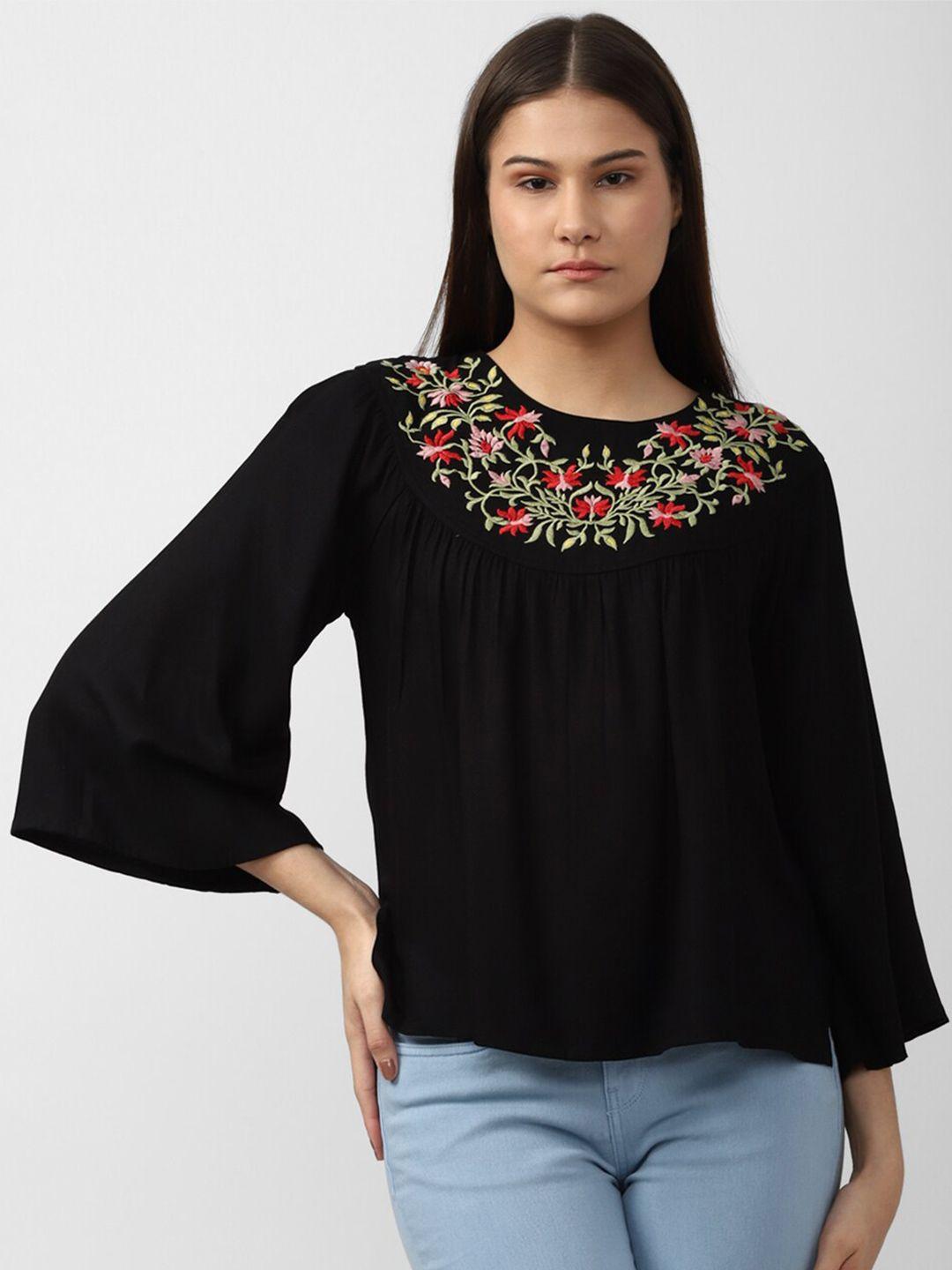 van heusen floral embroidered top