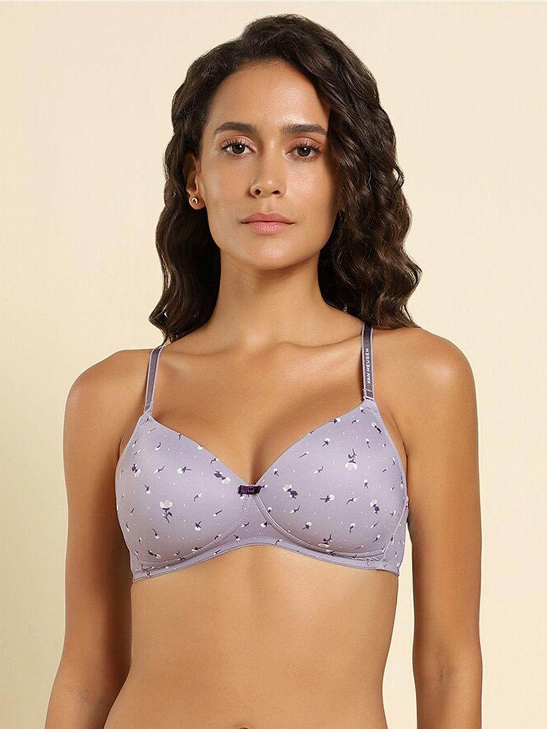 van heusen floral printed  full coverage lightly padded t-shirt bra