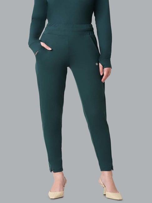 van heusen green mid rise track pants