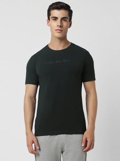 van heusen green slim fit t-shirt