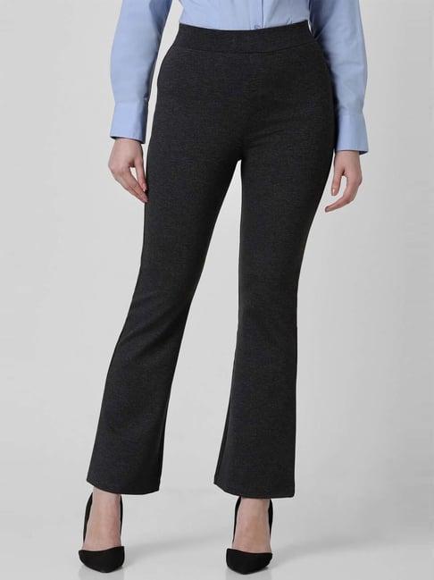 van heusen grey mid rise formal trouser