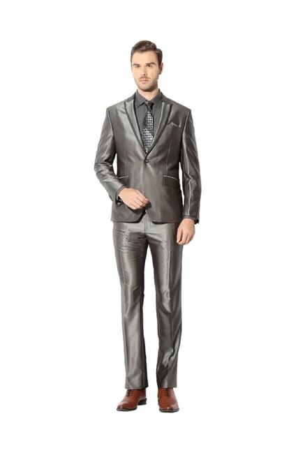 van heusen grey notched lapel two piece suit