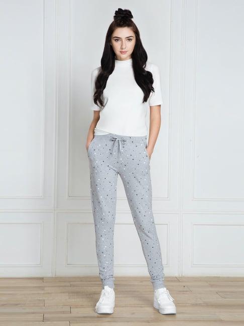 van heusen grey printed joggers