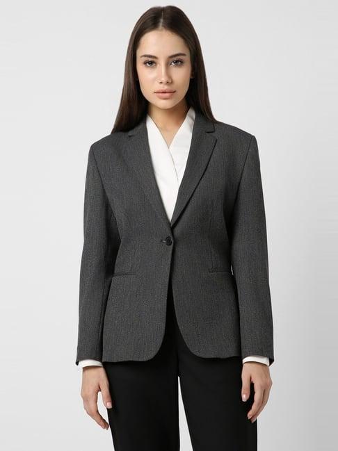 van heusen grey regular fit formal blazer