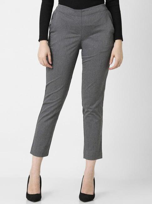 van heusen grey textured pattern formal pants