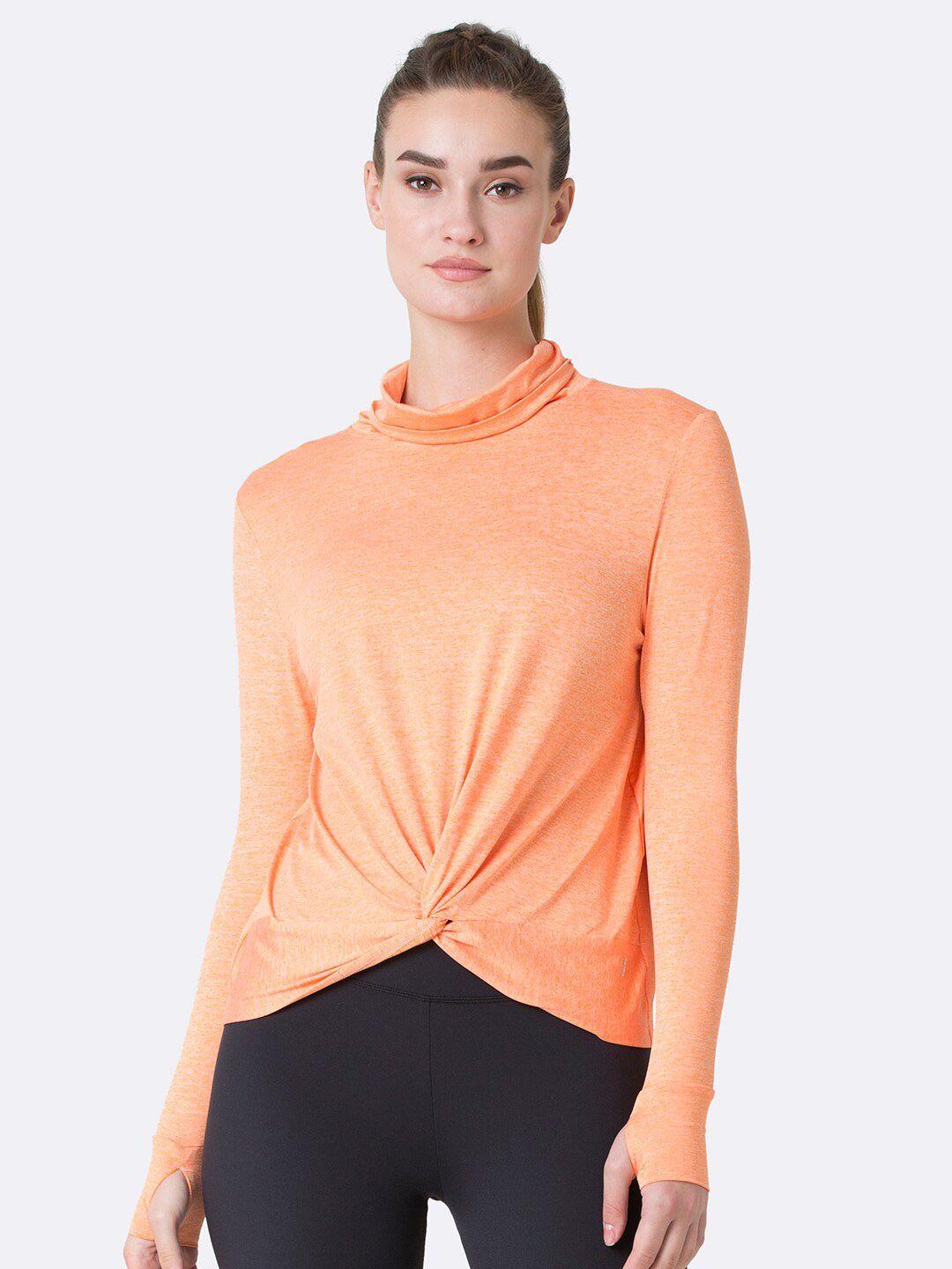 van heusen high neck long knotted front sleeves top