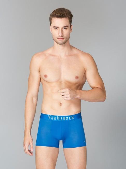 van heusen innerwear blue regular fit trunks