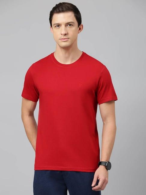 van heusen innerwear maroon regular fit t-shirt