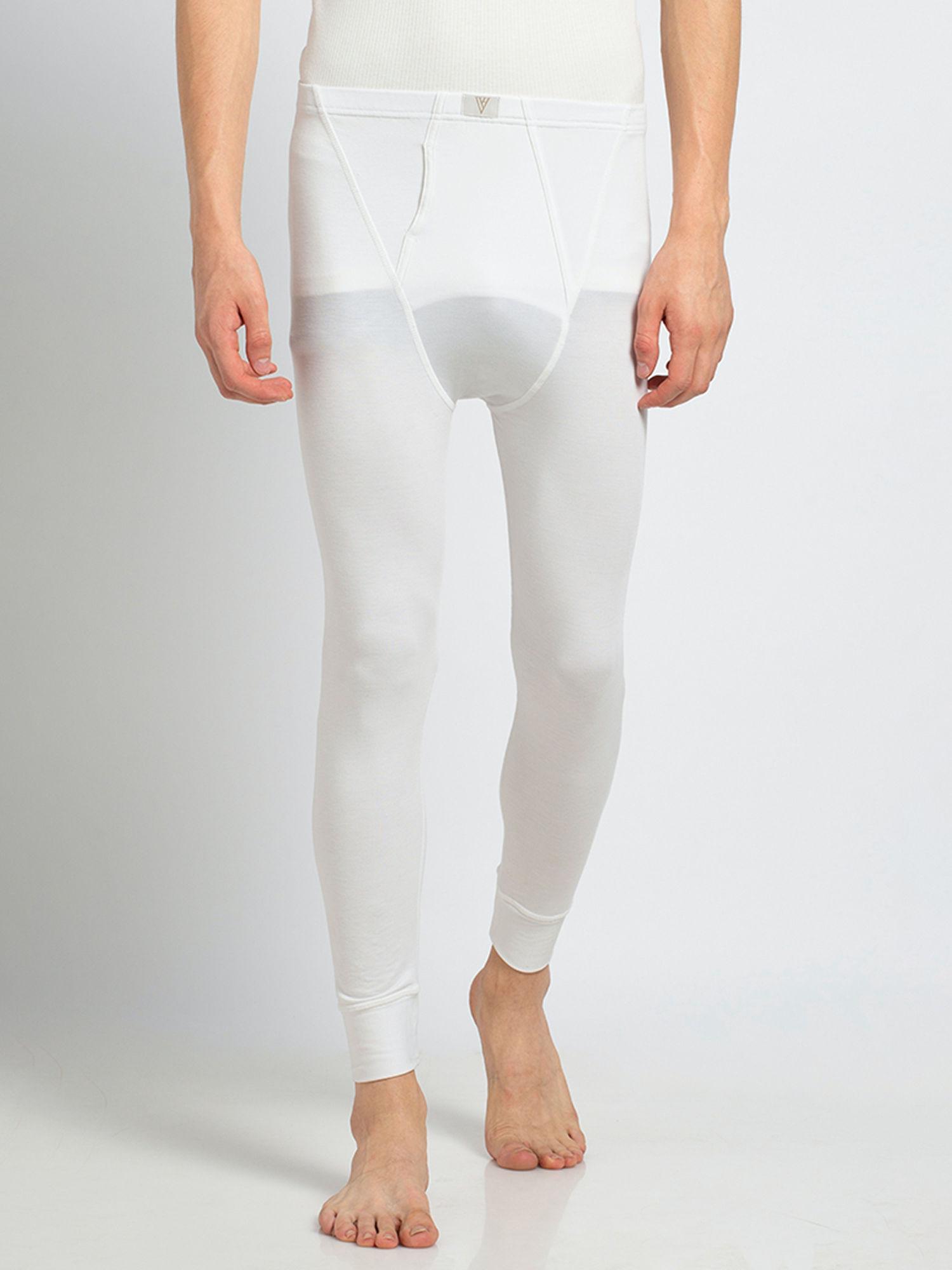 van heusen innerwear men warmtech & ankle length thermal bottom - white