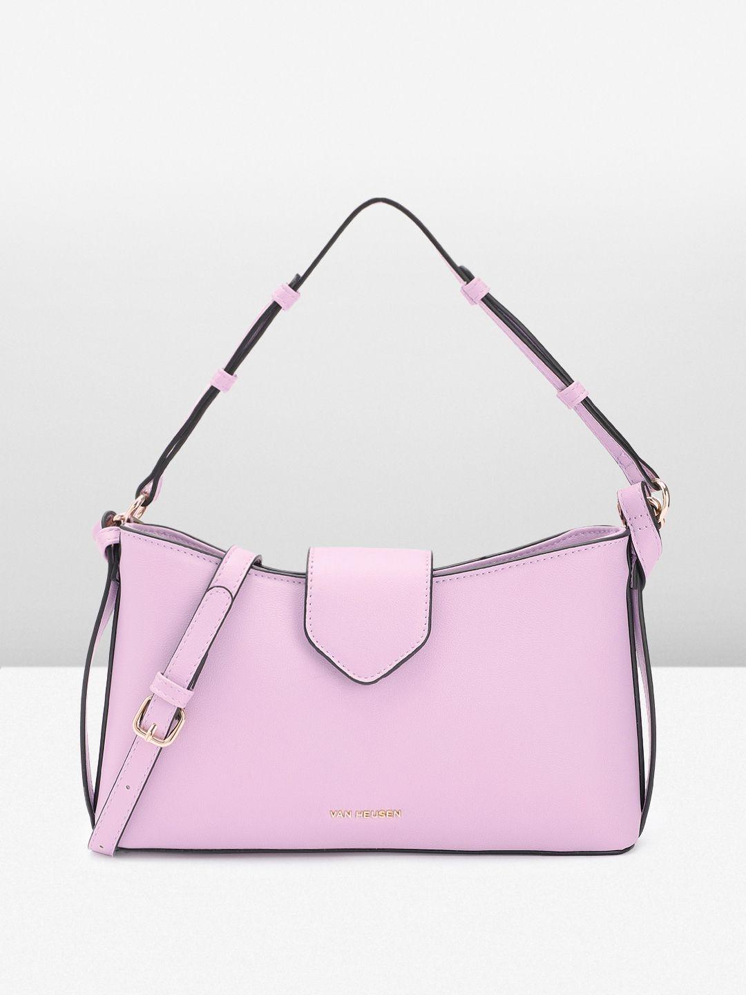 van heusen lavender solid hobo bag