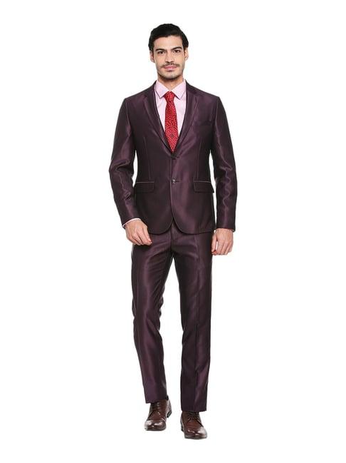 van heusen maroon 2-piece suit
