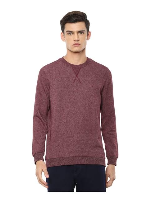 van heusen maroon round neck sweatshirt