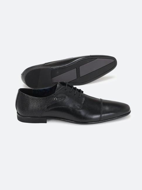 van heusen men's black derby shoes