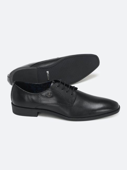 van heusen men's black derby shoes