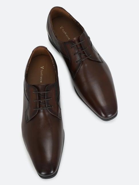 van heusen men's brown derby shoes