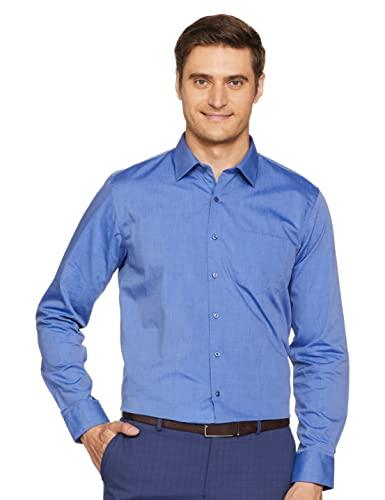 van heusen men's slim fit formal shirt (vhsfrslbn06814_medium blue 42)