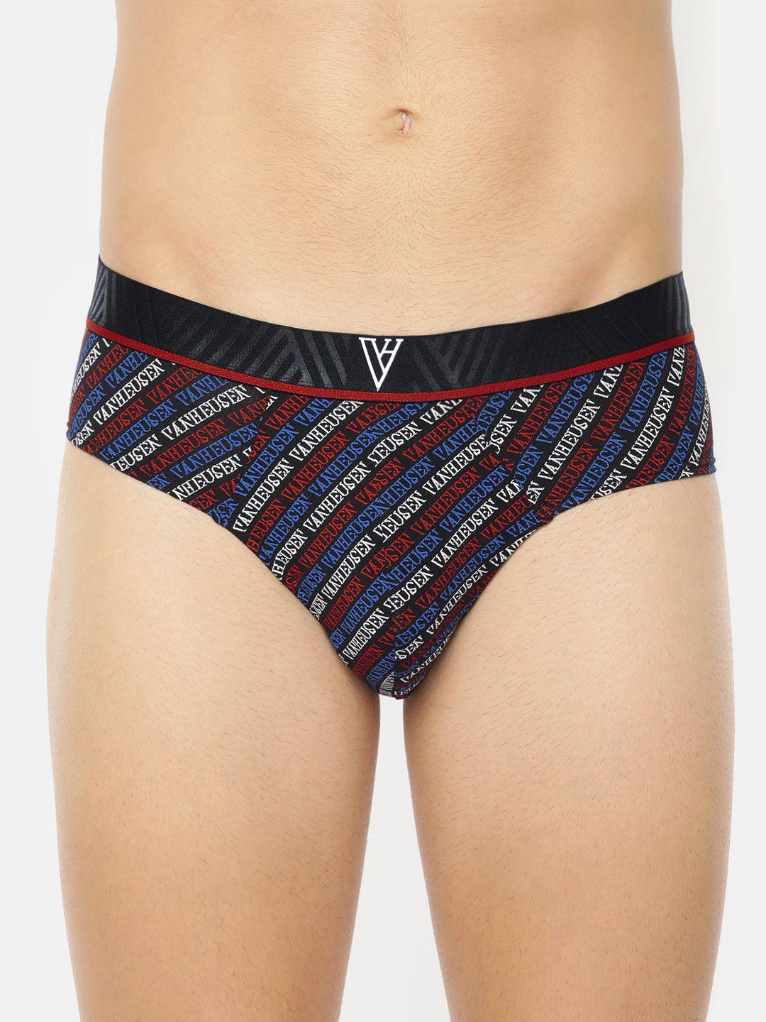 van heusen men black printed briefs 30004-sp-07