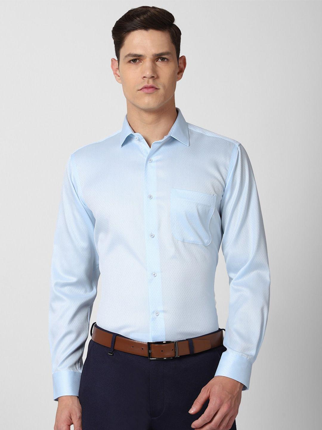 van heusen men blue formal shirt