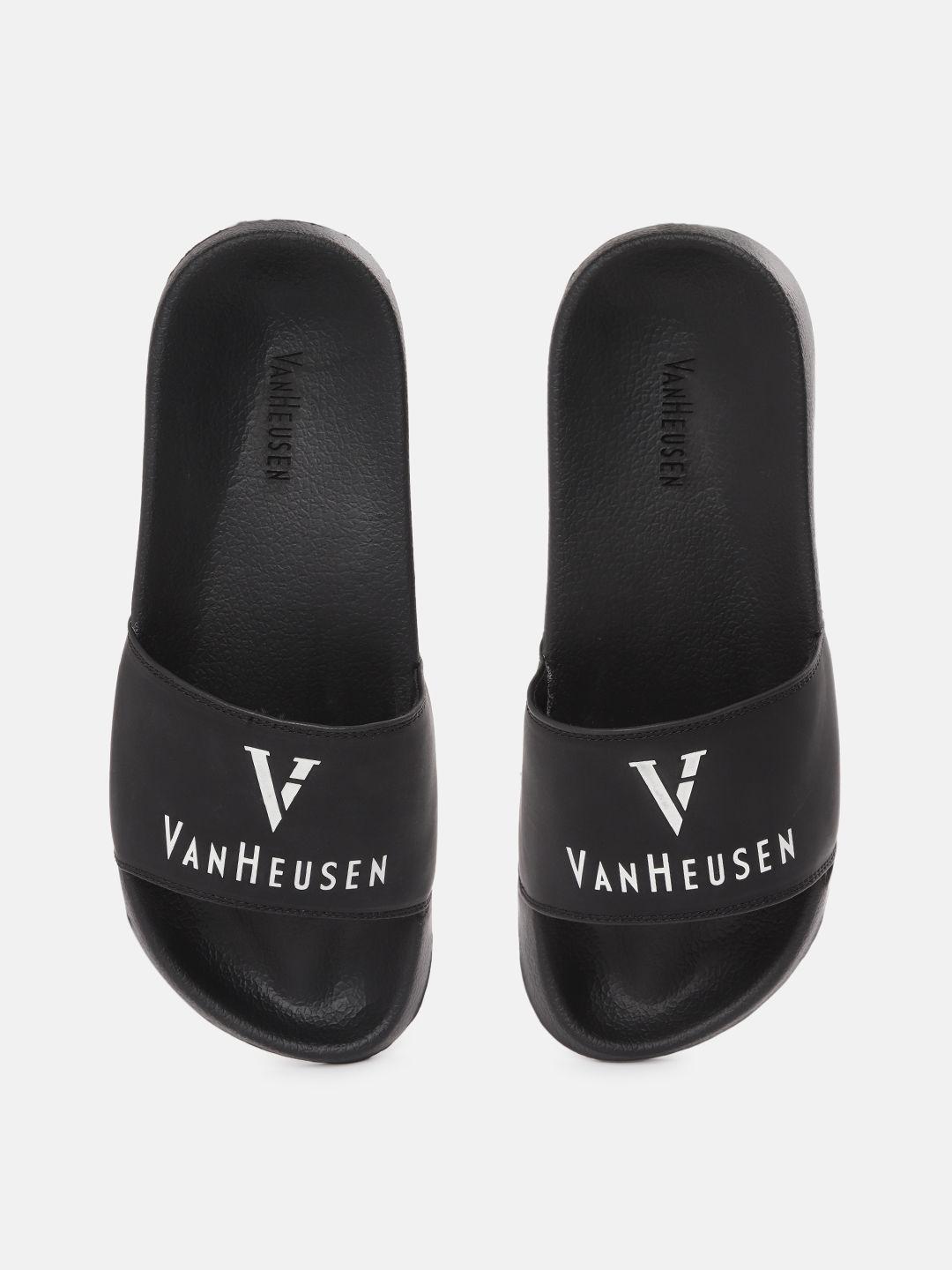 van heusen men brand logo print sliders