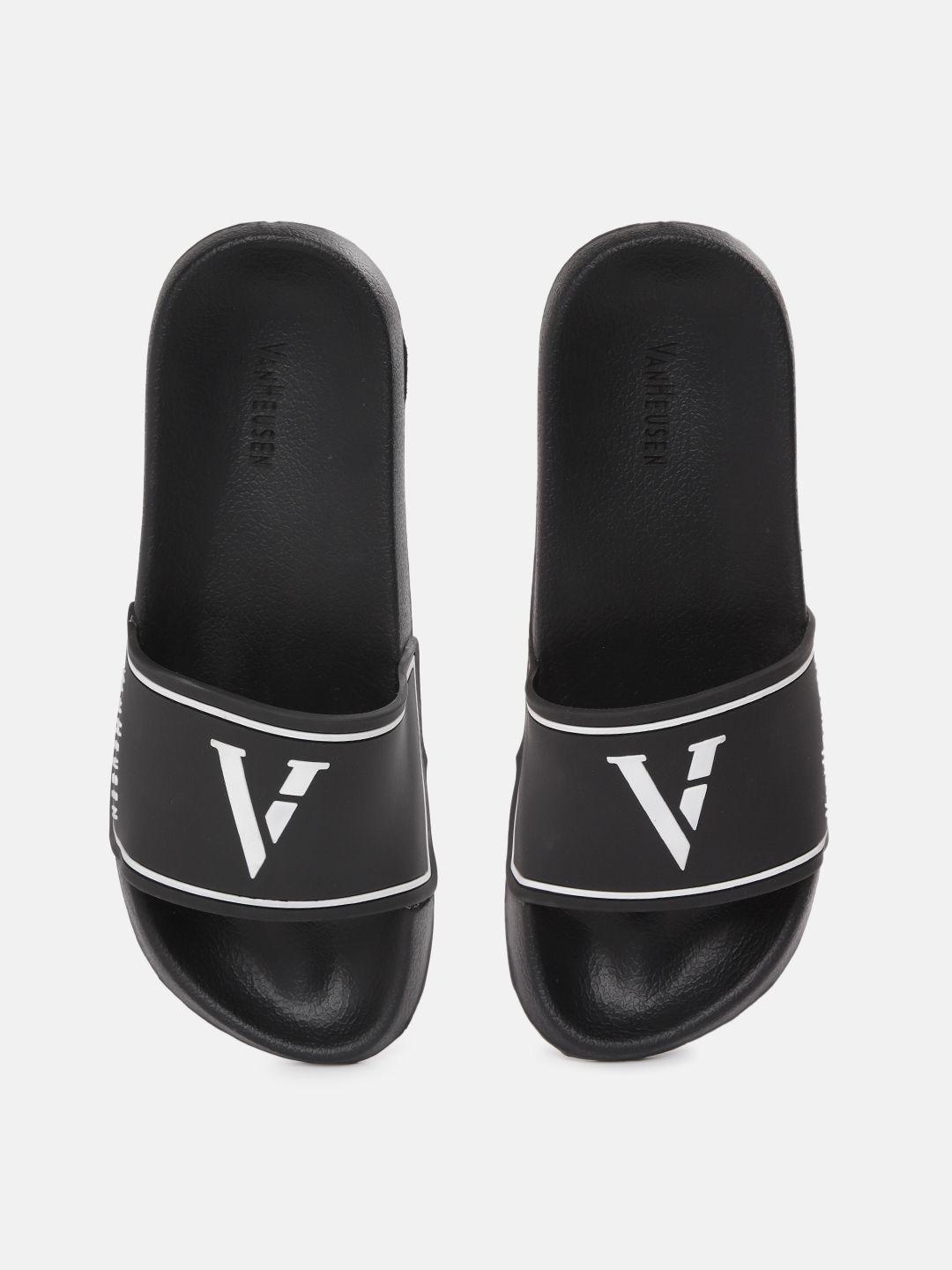 van heusen men brand logo print sliders