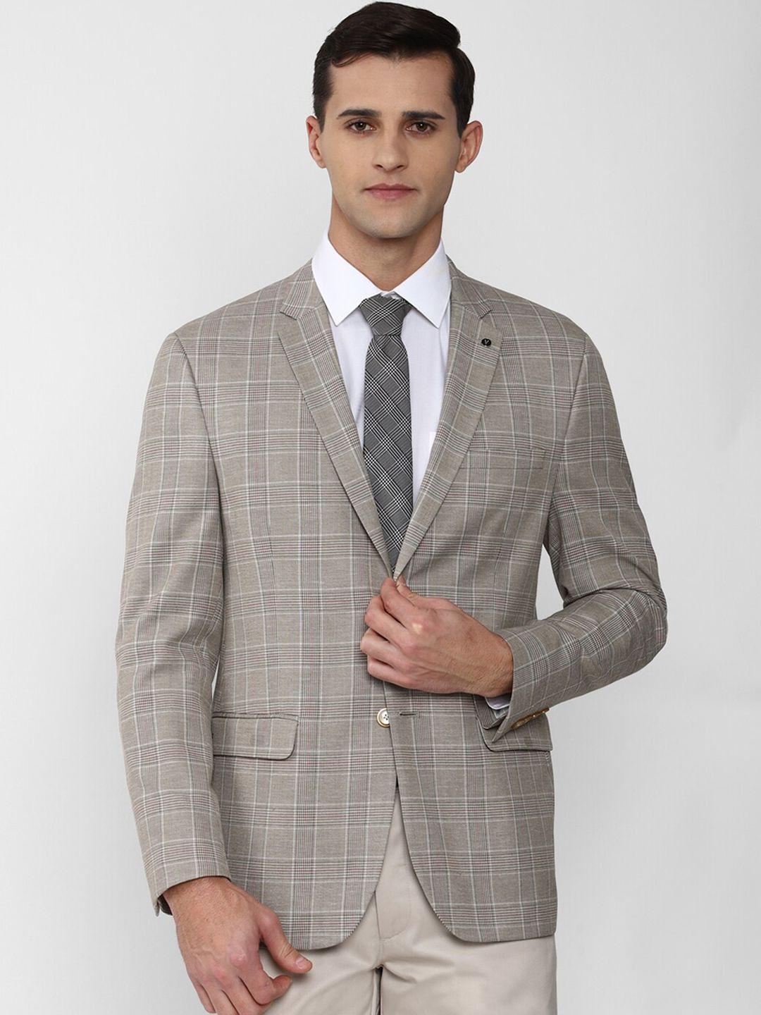 van heusen men grey checked blazer