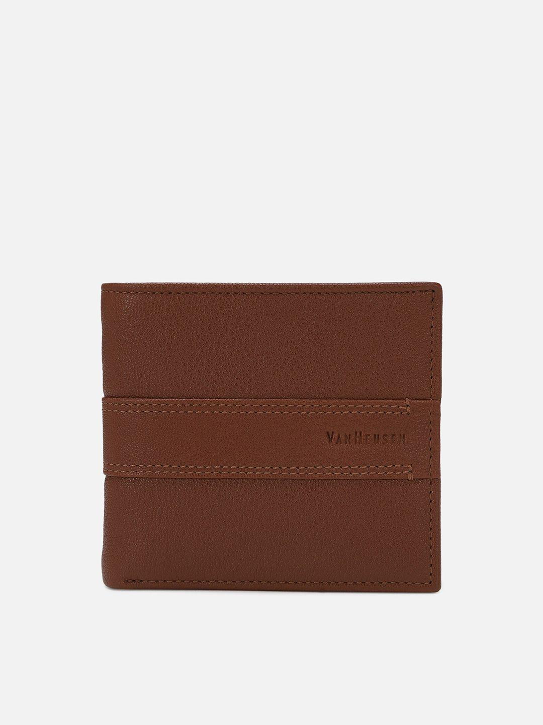 van heusen men leather two fold wallet