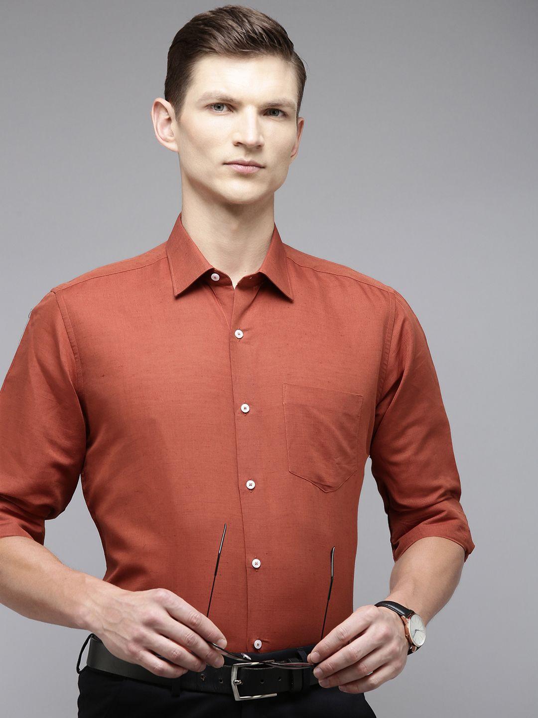 van heusen men linen cotton formal shirt