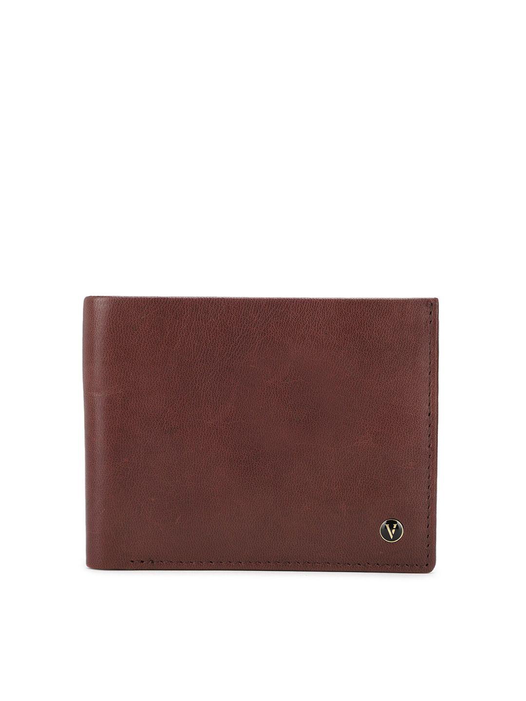 van heusen men maroon leather two fold wallet