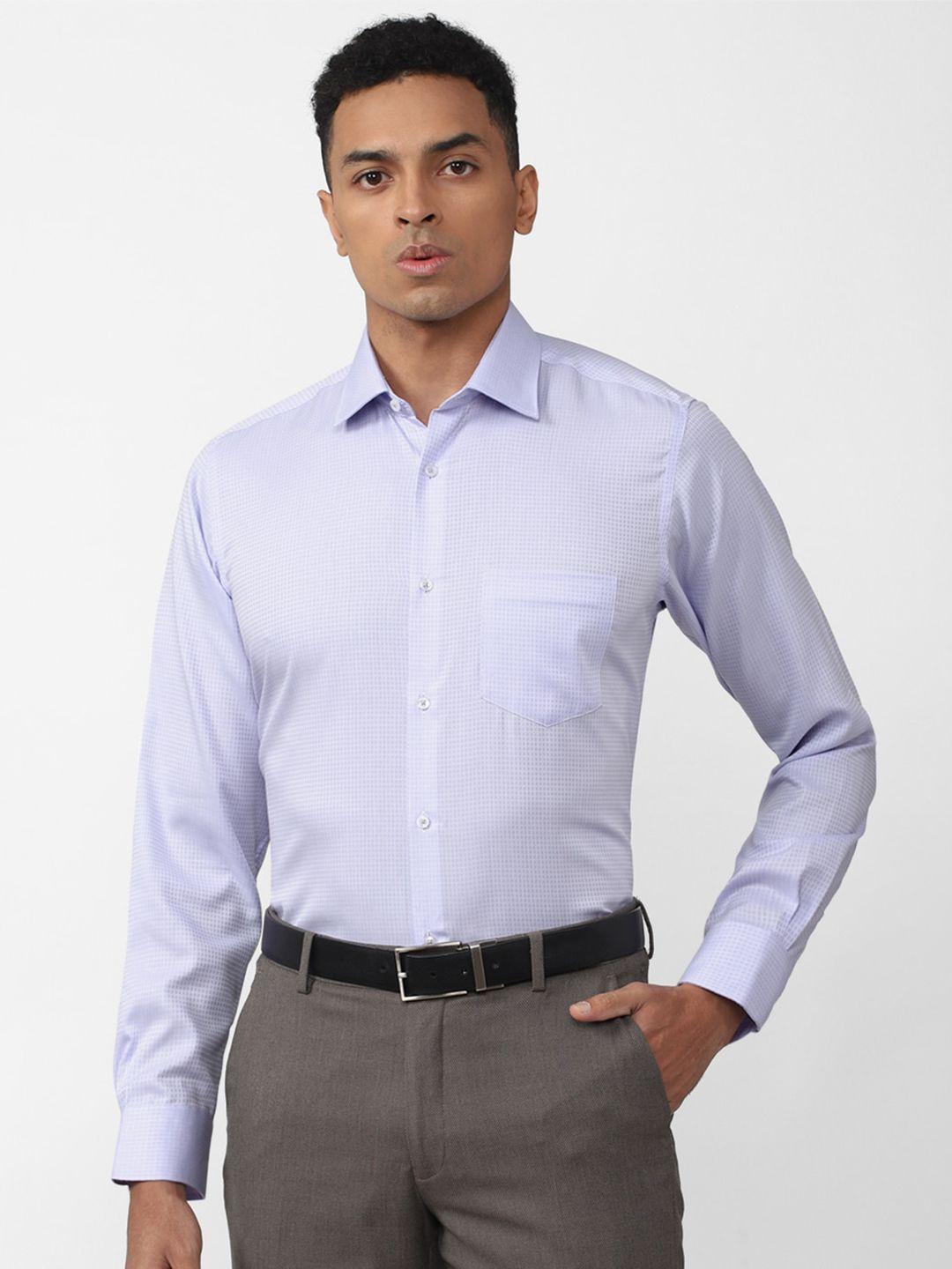 van heusen men micro checks checked formal cotton shirt