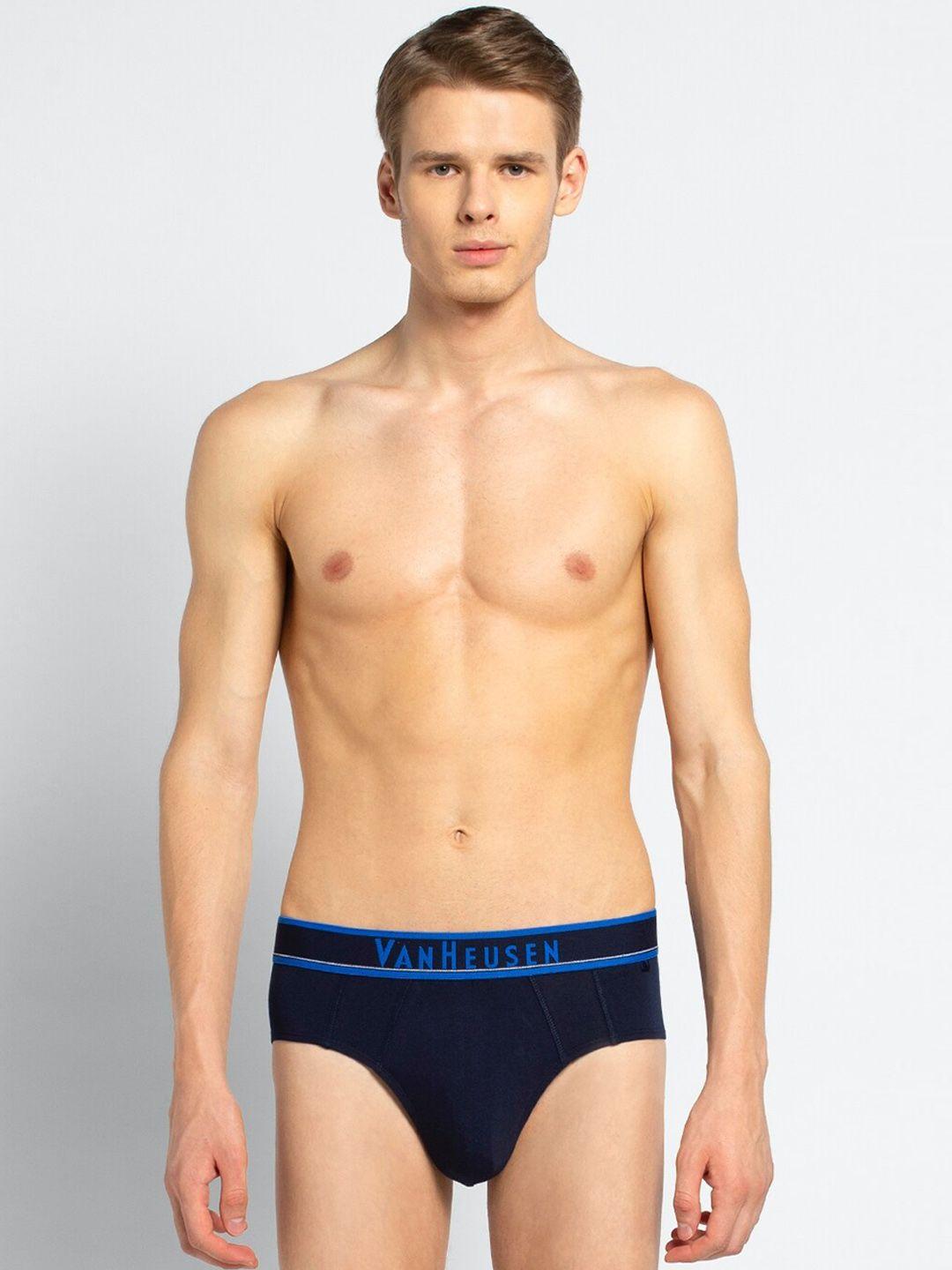 van heusen men navy blue solid basic briefs ihebr1cdnc10013