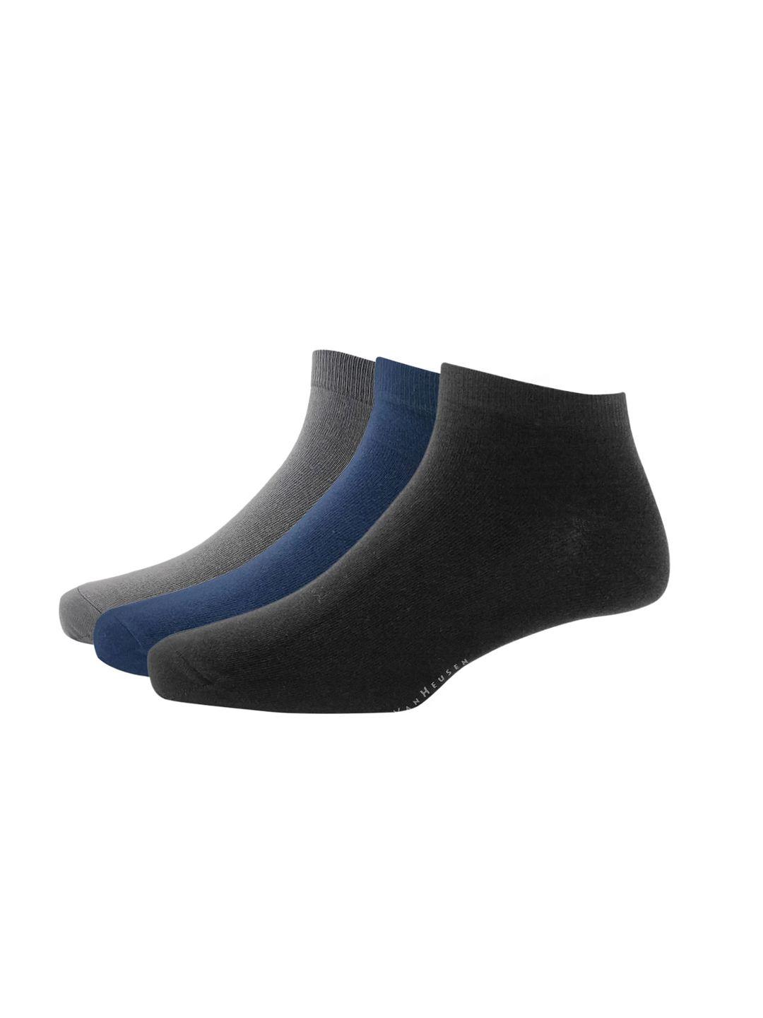 van heusen men pack of 3 solid ankle-length socks