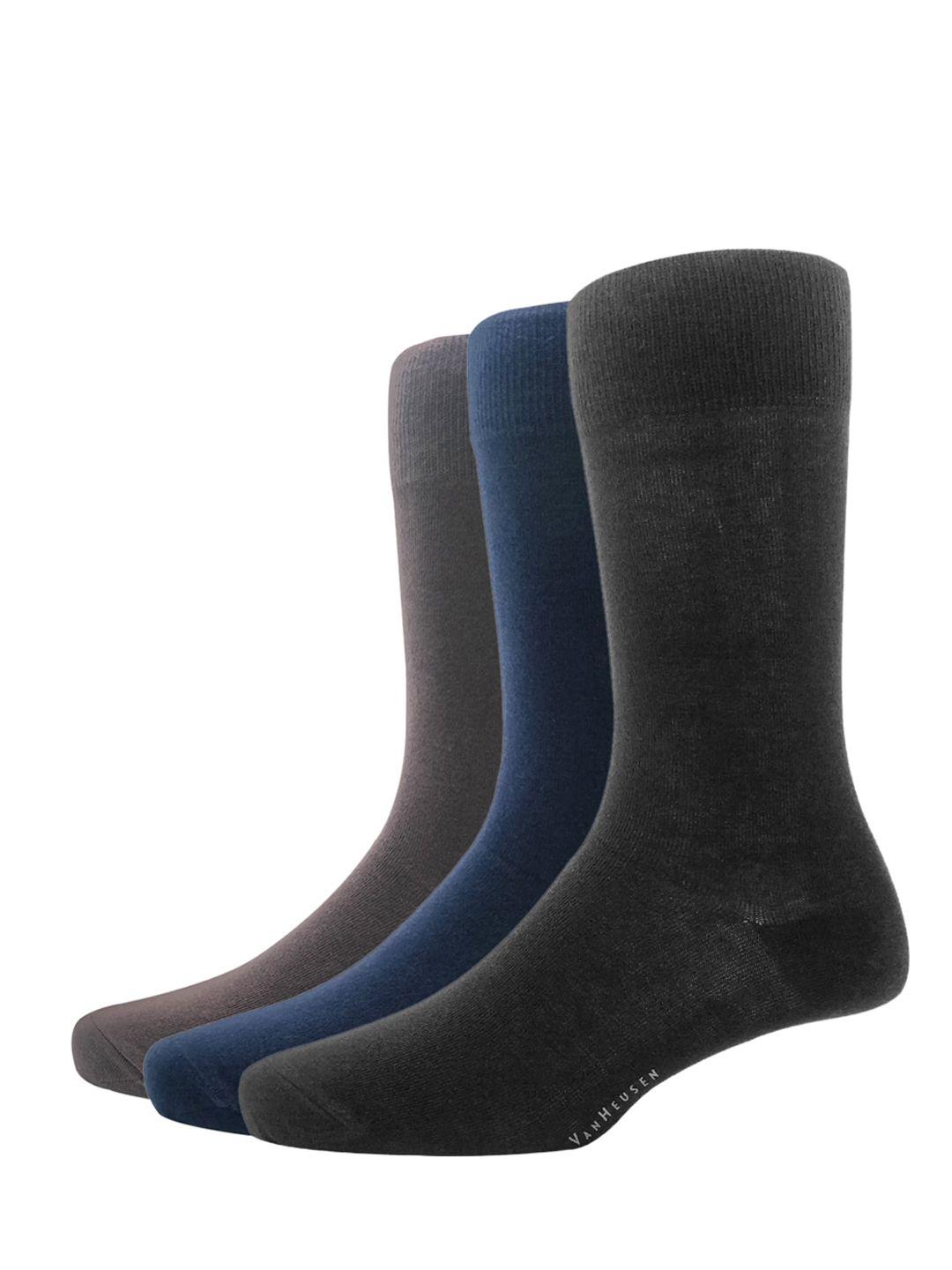 van heusen men pack of 3 solid calf-length socks