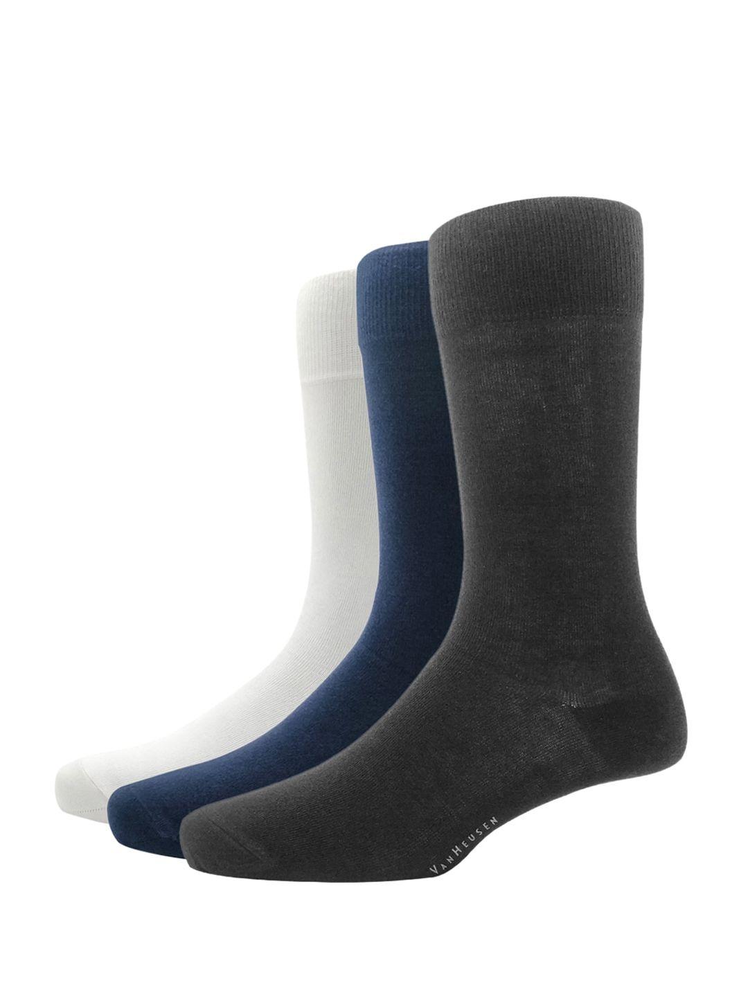 van heusen men pack of 3 solid calf-length socks