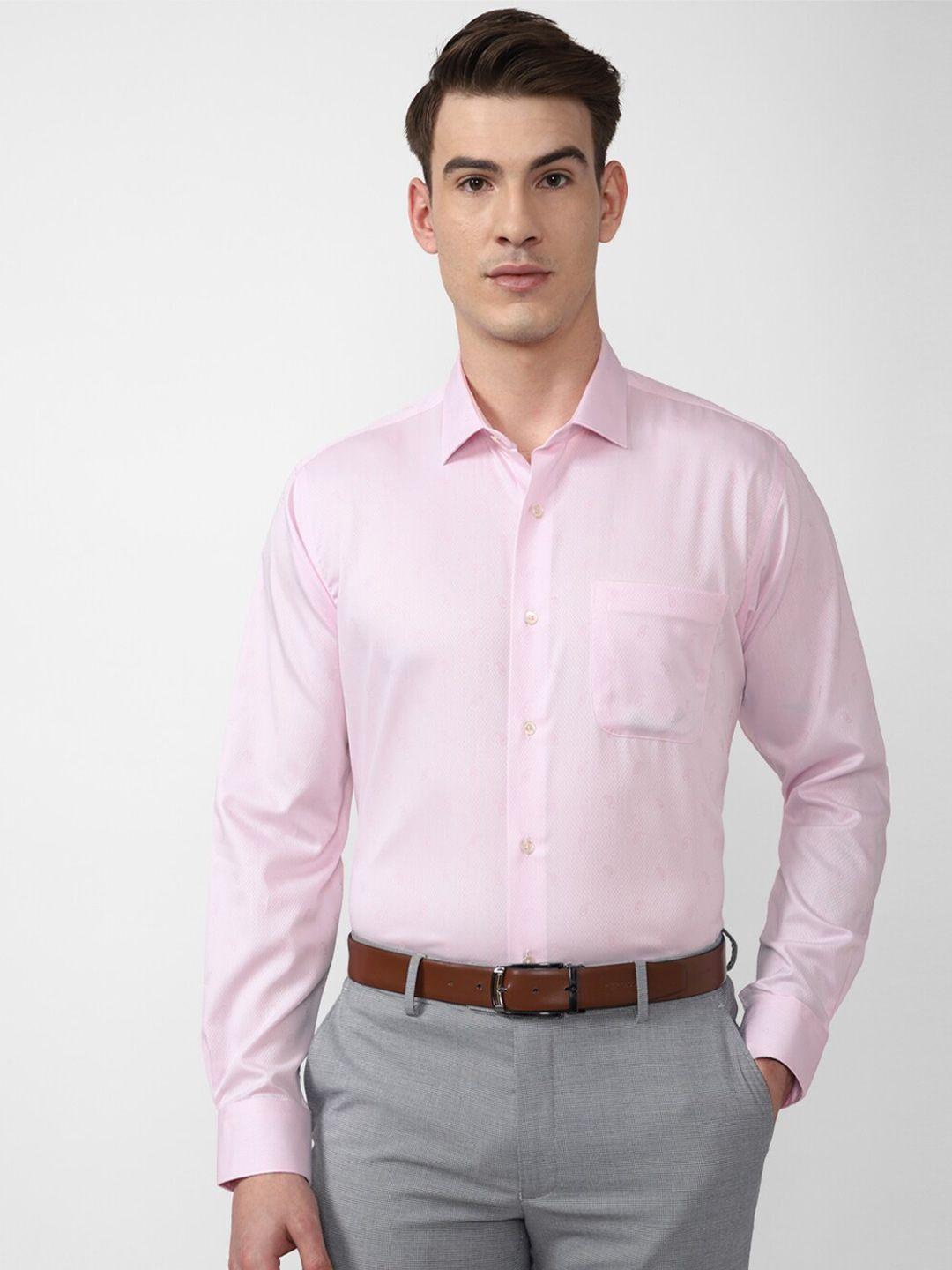 van heusen men pink formal shirt