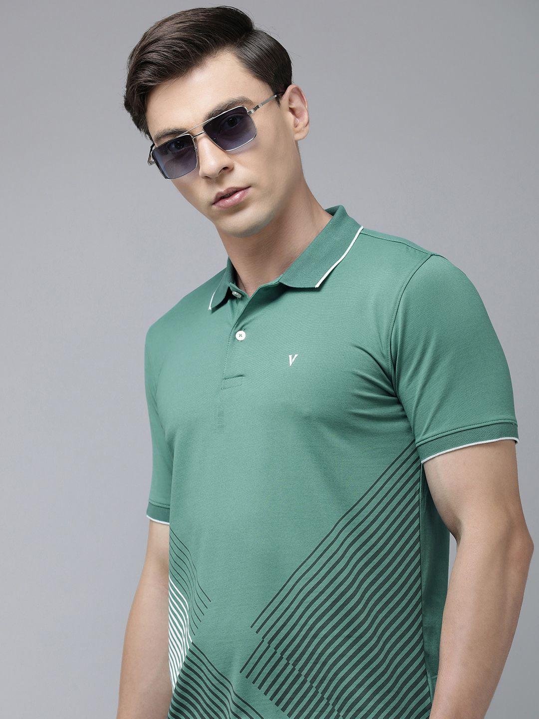 van heusen men pure cotton polo collar t-shirt