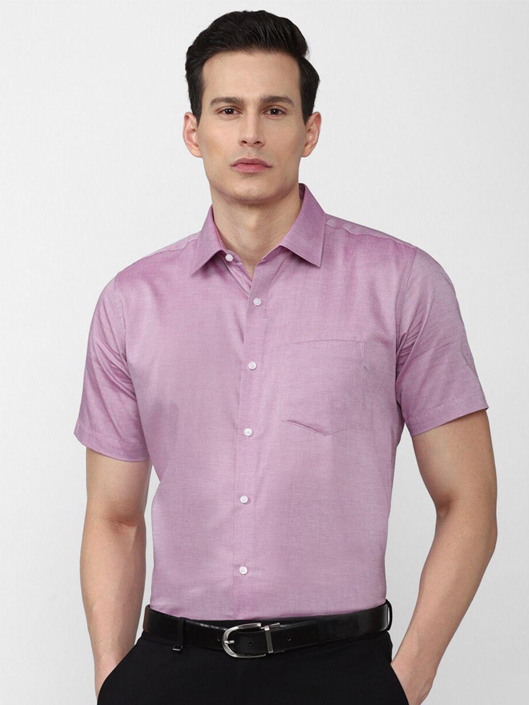 van heusen men purple formal shirt